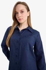 Defacto Kadın Woven Top W7734AZ - Koyu Lacivert
