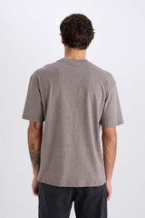 Defacto Erkek T-Shirt C2138Ax - Açık Kahverengi