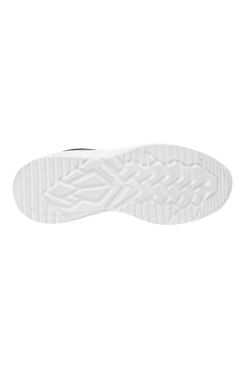 Sporline Kinetix 5P Grand siyah çocuk sneaker ayakkabısının beyaz desenli dış taban görünümü