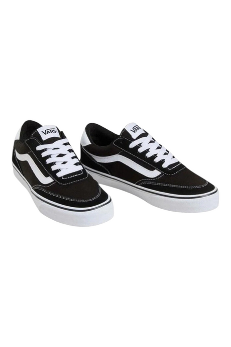 Sporline Vans Brooklyn siyah beyaz erkek sneaker, %100 tekstil malzemeden üretilmiş günlük spor ayakkabı.