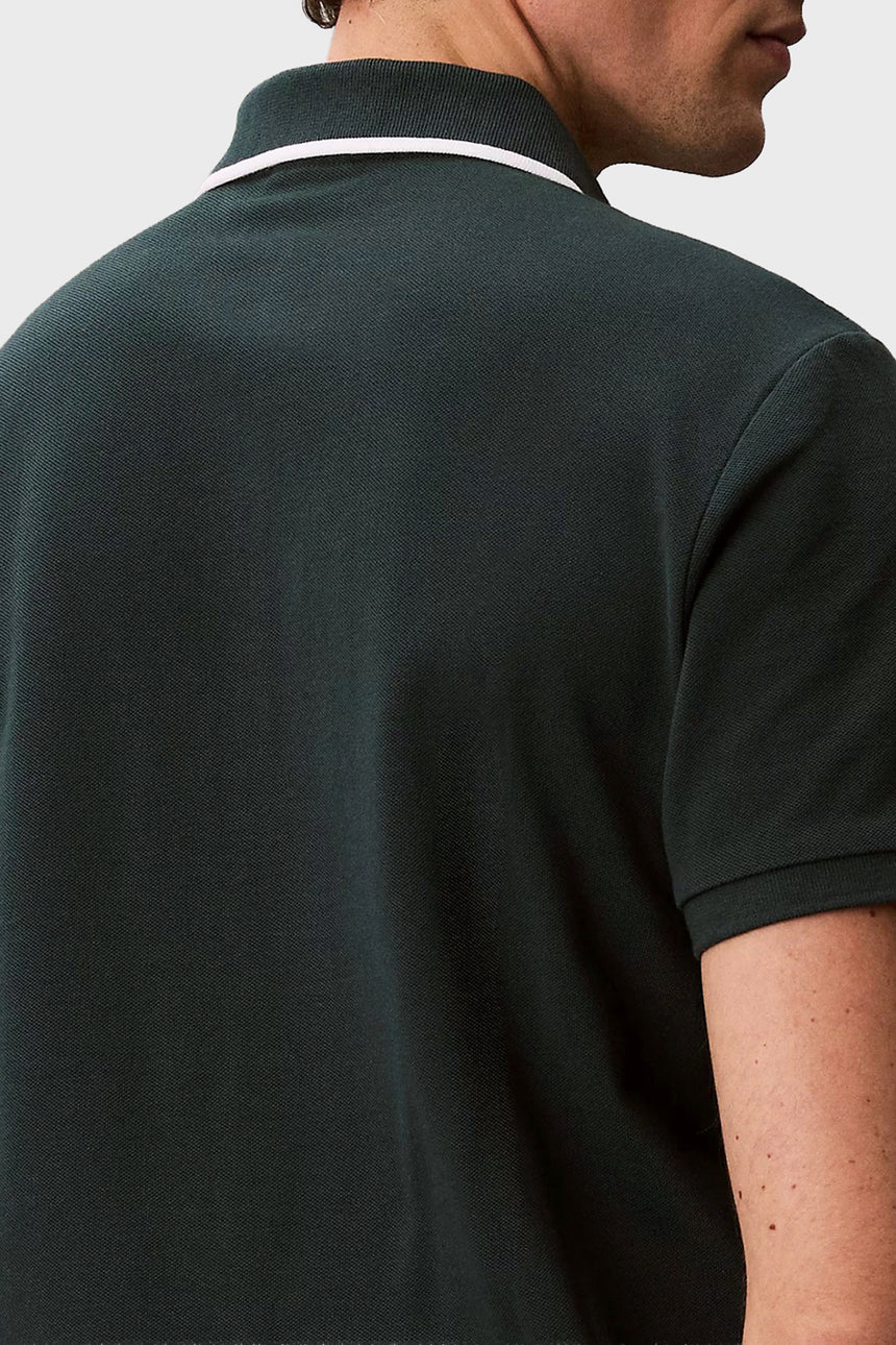 Calvin Klein Erkek SS TIPPED ZIP PIQUE POLO LV04LF214G - Yeşil