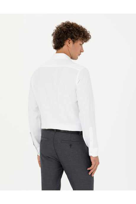 pierre cardin erkek dokuma gömlek  1711445 - Beyaz