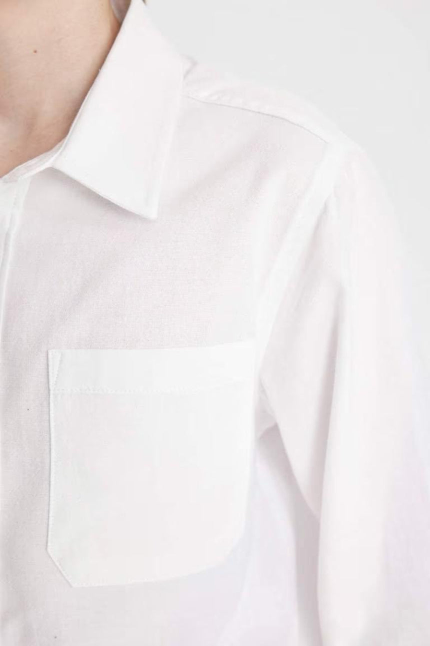 Defacto Çocuk Long Sleeve Shirt T8854A6 - Beyaz