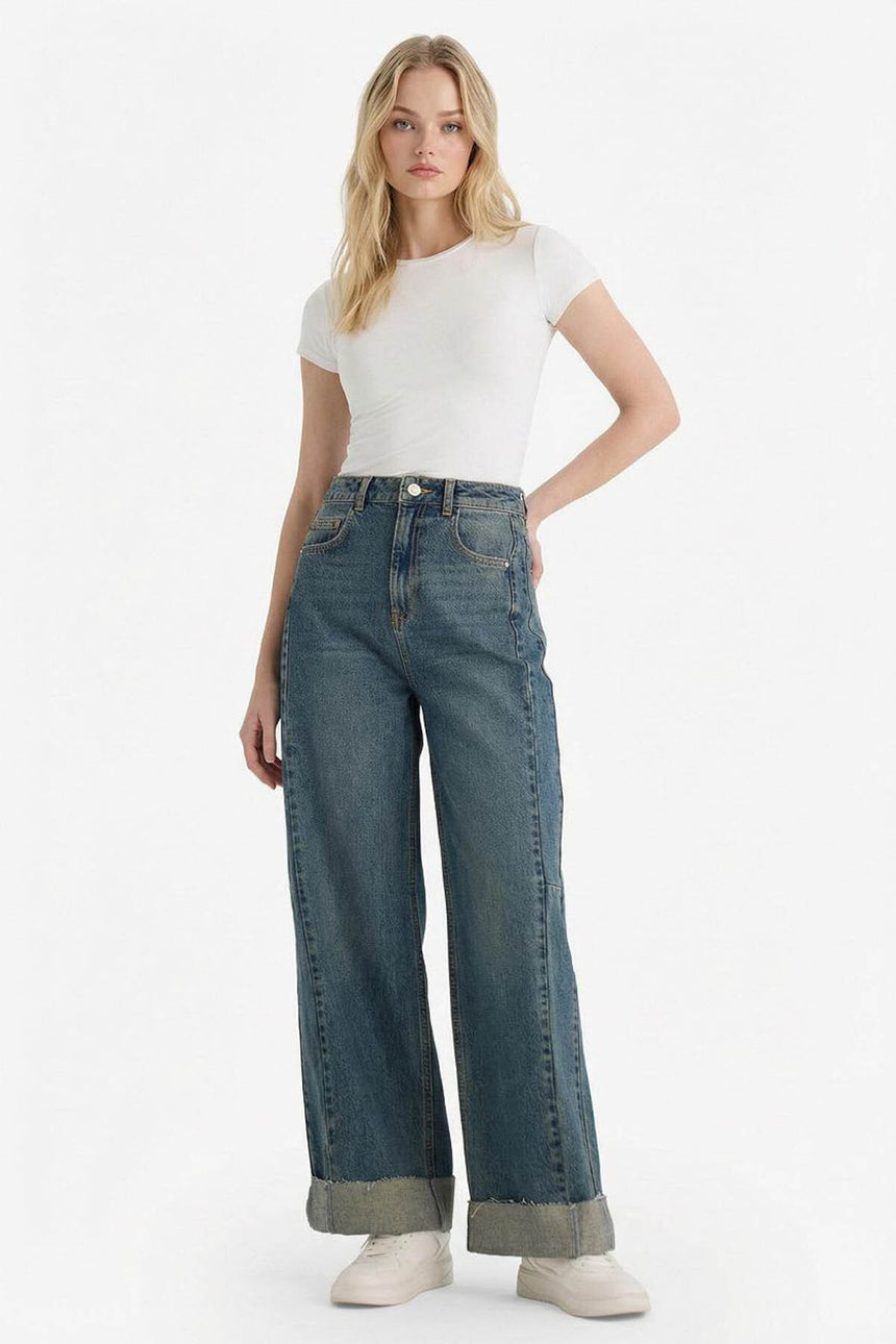 Defacto Kadın Trousers F8238AX - Koyu Mavi