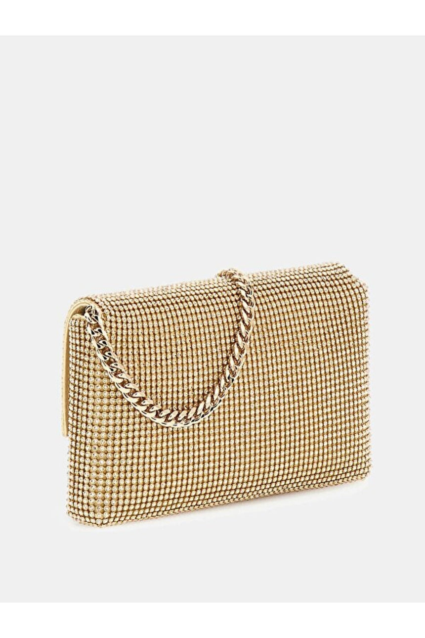 GUESS KADIN ZALINA FLAP CLUTCH HWRP9350700 - Altın Sarısı