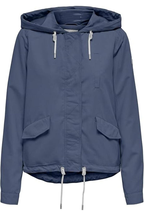 ONLY ONLSKYLAR HOOD SPRING JACKET CC OTW 15218613 - Eskitilmiş Çivit Mavisi