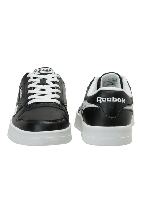 Sporline Reebok Match Prime V2 kadın sneaker, siyah ve beyaz renkli, PU malzemeden üretilmiş spor ayakkabı.