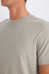 DeFacto V7699AZ Erkek T-Shirt - Açık Haki Yeşili