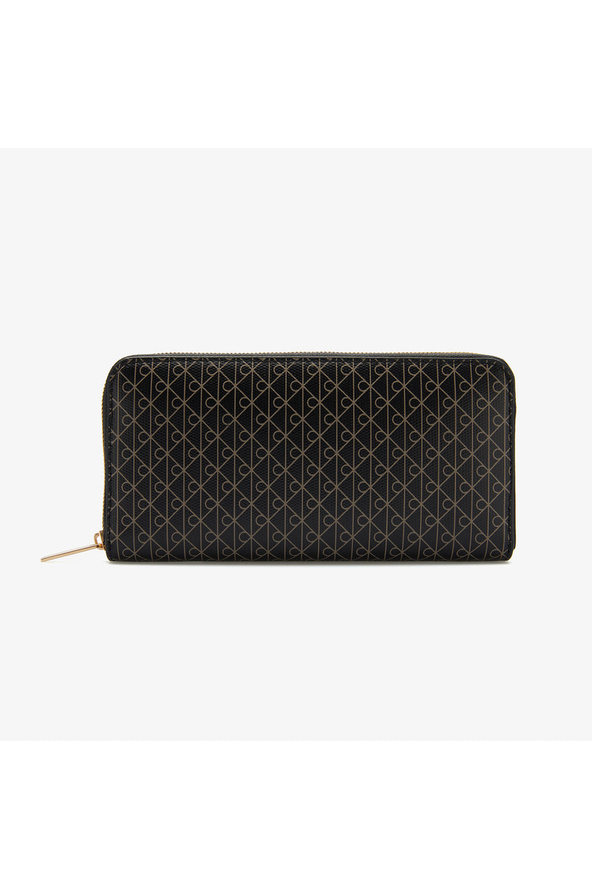Calvin Klein Kadın EMBLEM AOP LONG ZIP AROUND LV04F1155G - Siyah