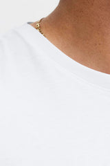 JACK&JONES JJELOGO TEE SS ONECK 2 COL AW25 NOOS PLS 12284905 - Açık Krem