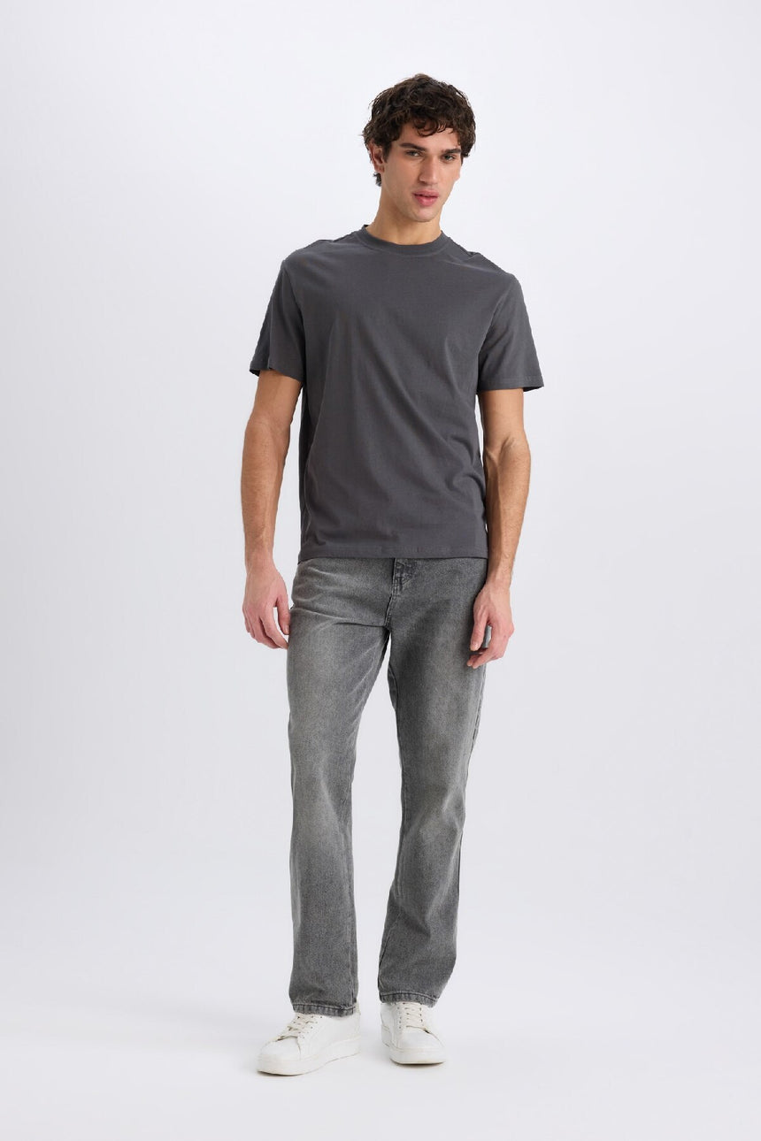 DeFacto V7699AZ Erkek T-Shirt - Antrasit