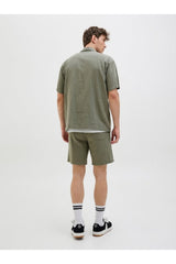 JACK&JONES JJETYSON RESORT SHIRT SS LN PLS 12289545 - Haki Yeşil