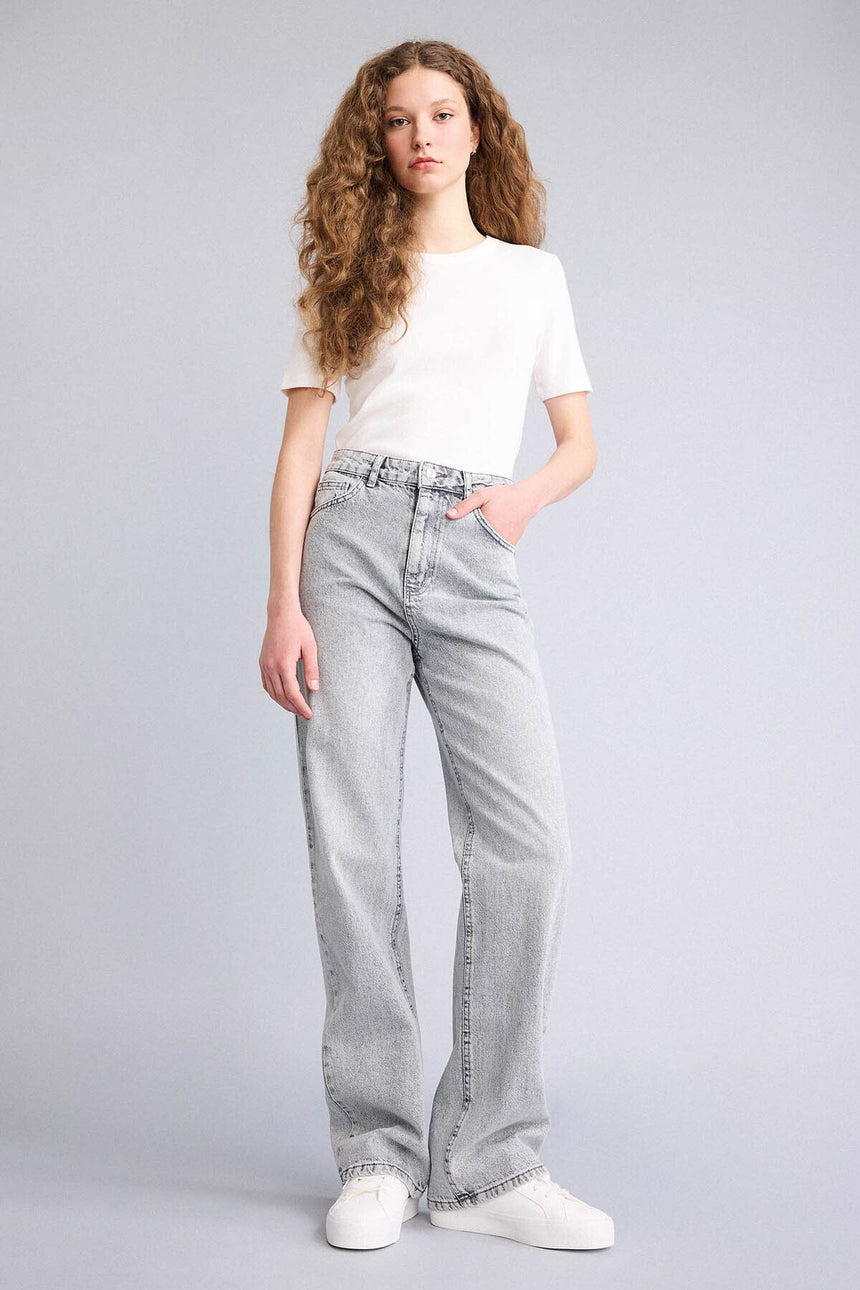 Defacto Kadın Denim E3185AX - Gri