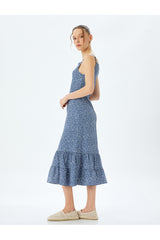 KOTON KADIN DRESSES 5SAL80072IK - Mavi Desenli