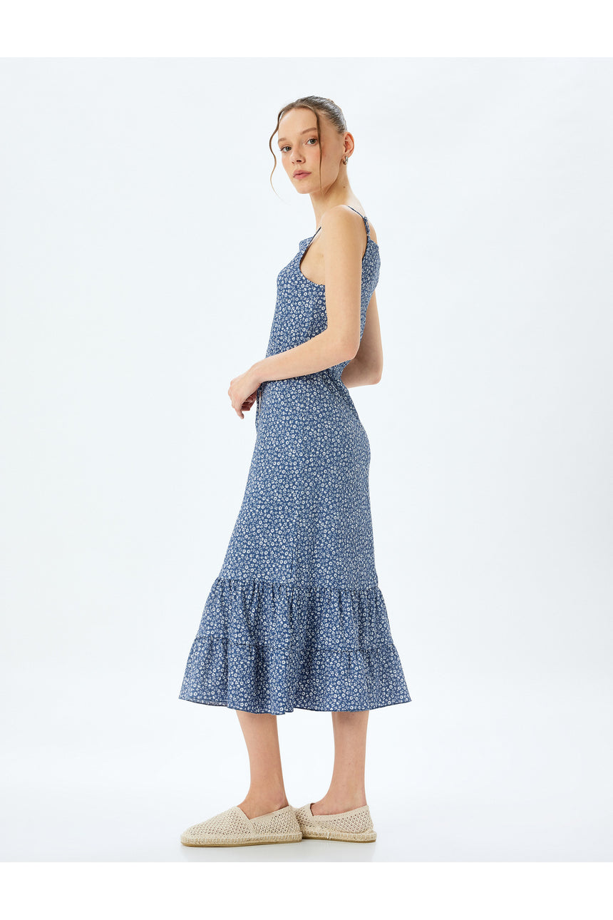 KOTON KADIN DRESSES 5SAL80072IK - Mavi Desenli