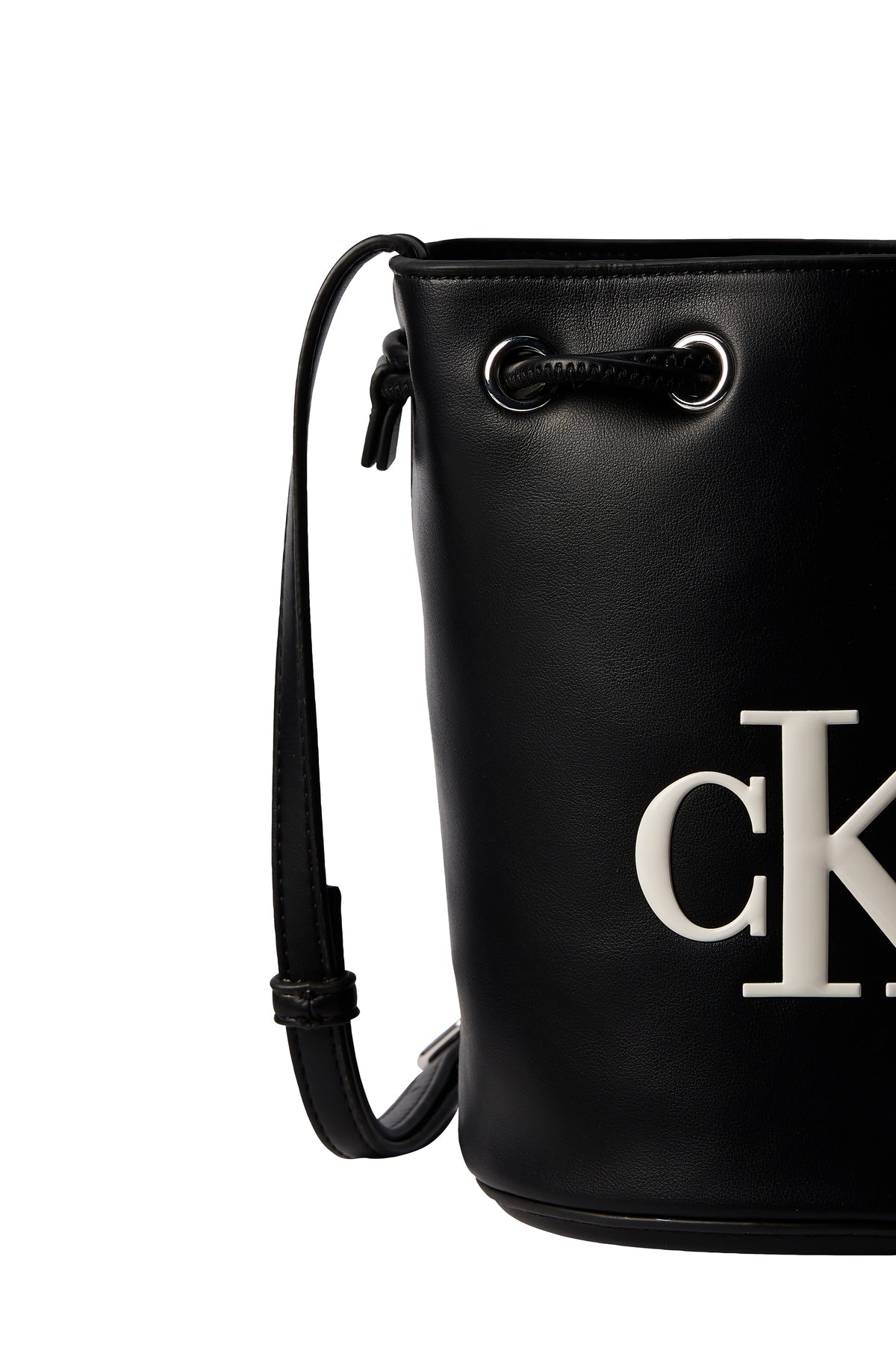Calvin Klein Bold CK Small Bucket Bag Kadın Omuz Çantası LV04F3640G - Siyah