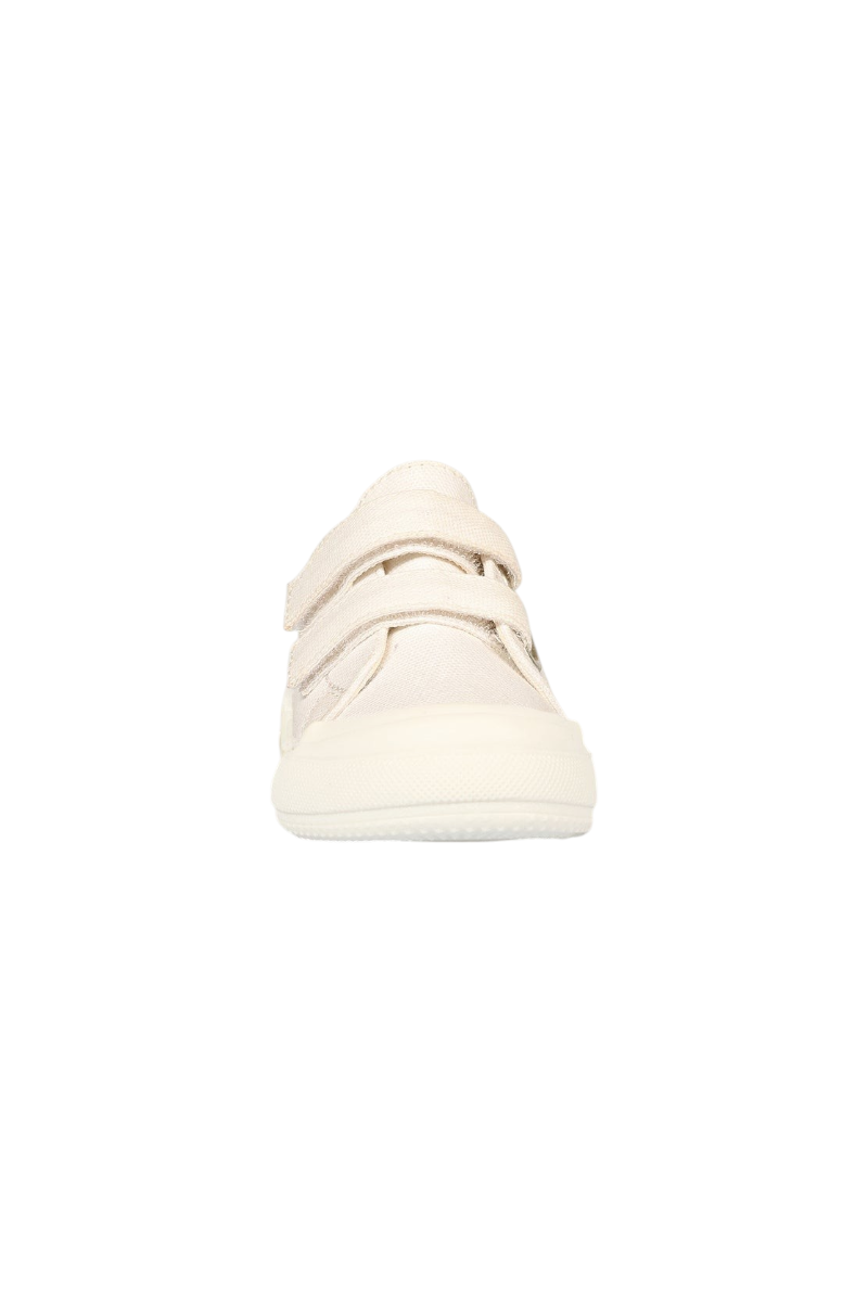 Sporline Vicco beyaz keten çocuk sneaker, cırt cırtlı tasarım ve dayanıklı taban yapısı ile günlük kullanım.