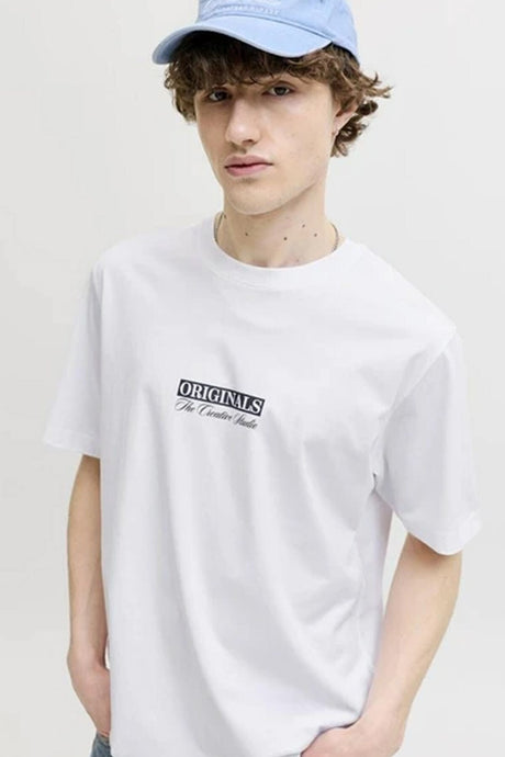 JACK&JONES JORSAVONA BOX TEE SS CN STYD SS26 12310070 - Beyaz