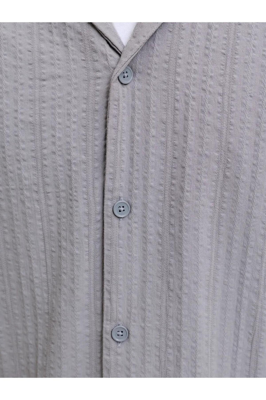 JACK&JONES JJETYSON RESORT SHIRT SS SN 12289457 - Antrasit/ Gri