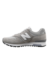 Sporline New Balance WL565GRY gri ve beyaz renkli, dokuma kumaş detaylı, günlük kullanıma uygun kadın spor ayakkabı