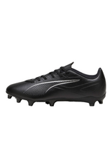 Sporline Puma ULTRA 5 PLAY FG/AG siyah beyaz erkek krampon, suni ve doğal çim zeminler için tasarlanmış futbol ayakkabısı