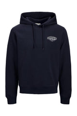 JACK&JONES JJMAKOTO SWEAT HOOD 12278606 - Koyu Mavi
