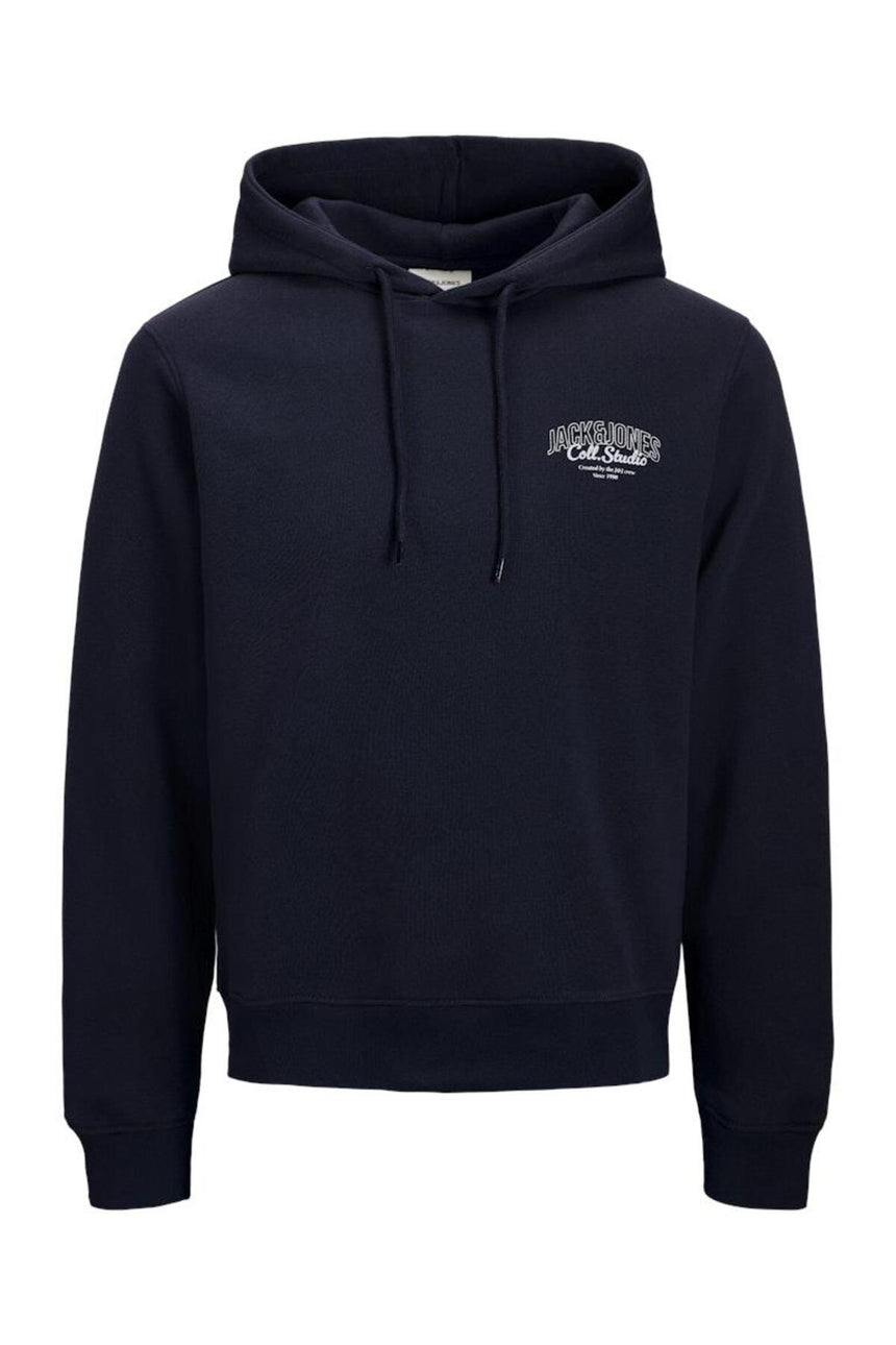 JACK&JONES JJMAKOTO SWEAT HOOD 12278606 - Koyu Mavi