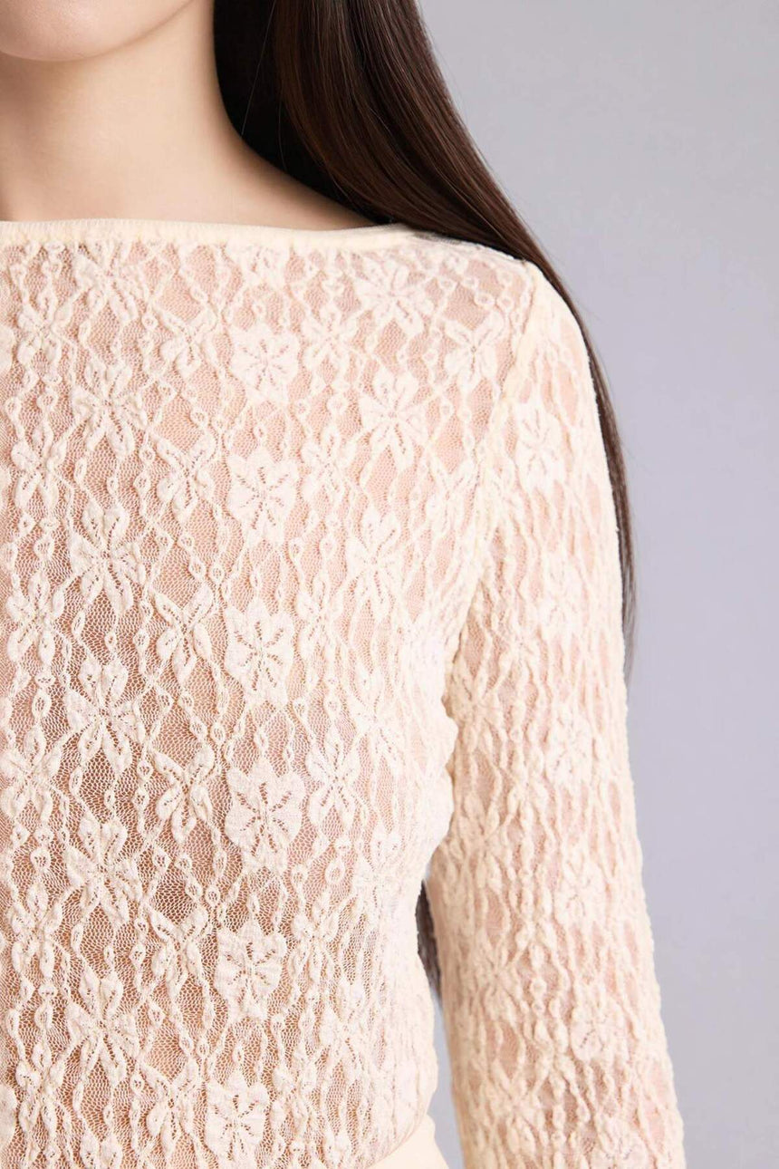 Defacto Kadın Long Sleeve Blouse G9802AX - Ekru