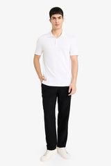 Defacto Erkek Short Sleeve Polo T-Shirt M6609AZ - Beyaz