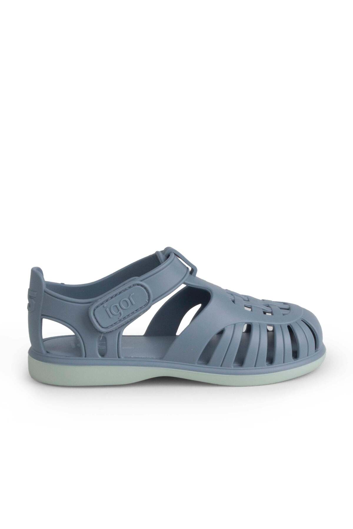 Igor Tobby Solid Bicolor Çocuk Sandalet BB355 - Mavi/Turkuaz