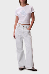 Calvin Klein Kadın HERO SS CLASSIC MONOLOGO NEW TEC LV047F829G - Beyaz