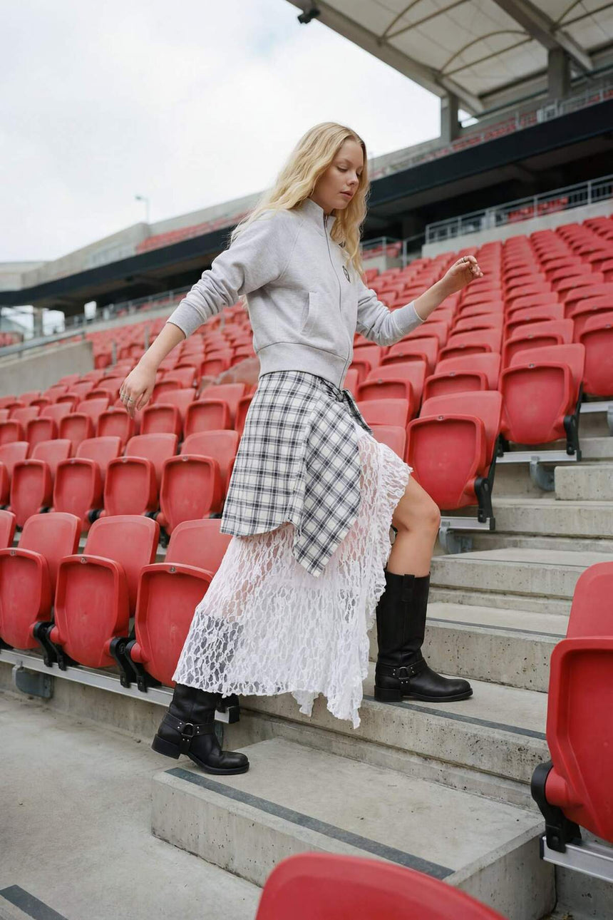 Defacto Kadın Knitted Skirt F9518AX - Kırık Beyaz