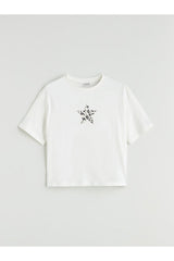 LC Waikiki Çocuk Kısa Kollu T-Shirt S5IP43D4 - Ekru