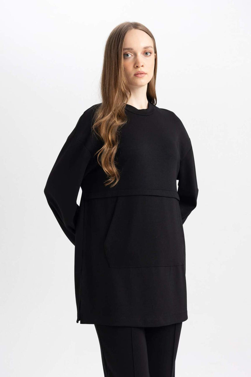 Defacto Kadın Long Sleeve Tunic B0039Ax - Siyah
