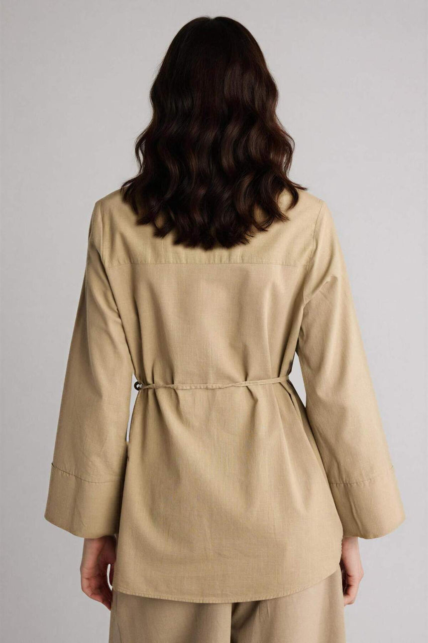 Defacto KADIN Woven Top H1868AX - Açık Haki Yeşili
