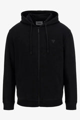 GUESS ERKEK ALDWIN ZIP HOODED SW Z2YQ28K9V31 - Siyah