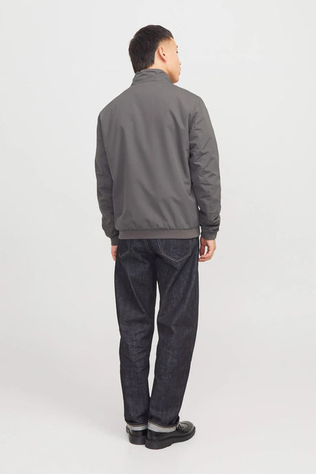 JACK&JONES JJERUSH HARRINGTON BOMBER NOOS 12204277 - Koyu Gri
