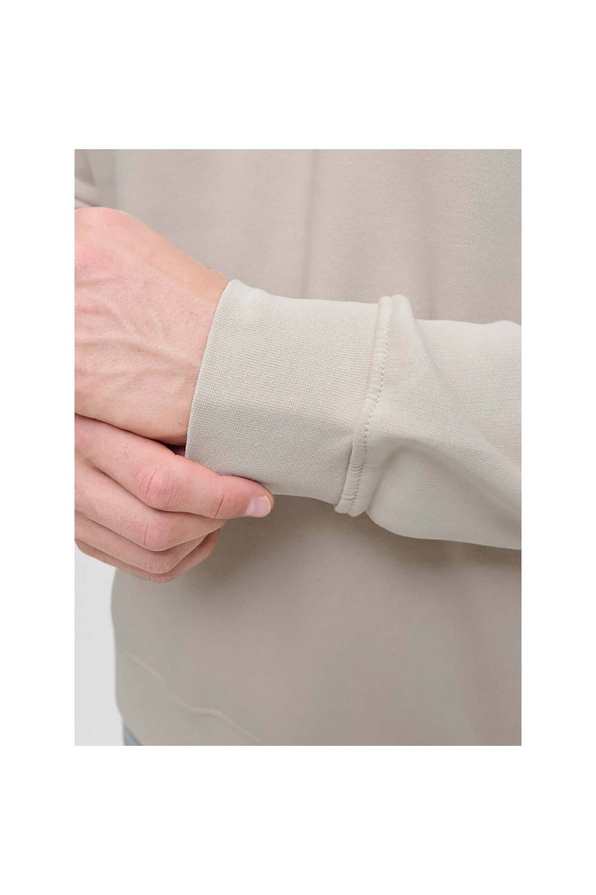 JACK&JONES JJESOHO SWEAT QUARTER ZIP HN NOOS 12278793 - Bej/ Açık Gri