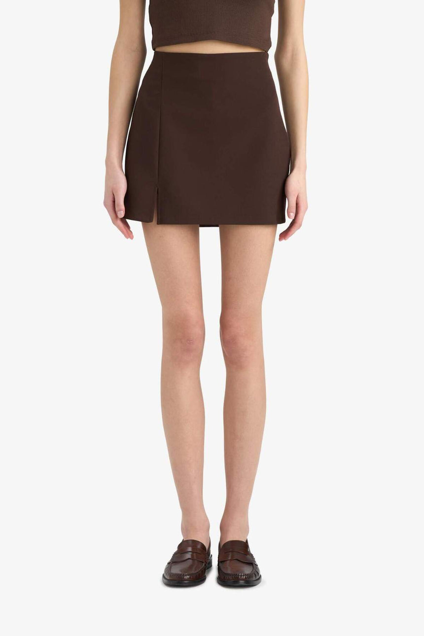 Defacto Kadın Woven Skirt F2933Ax - Kahverengi