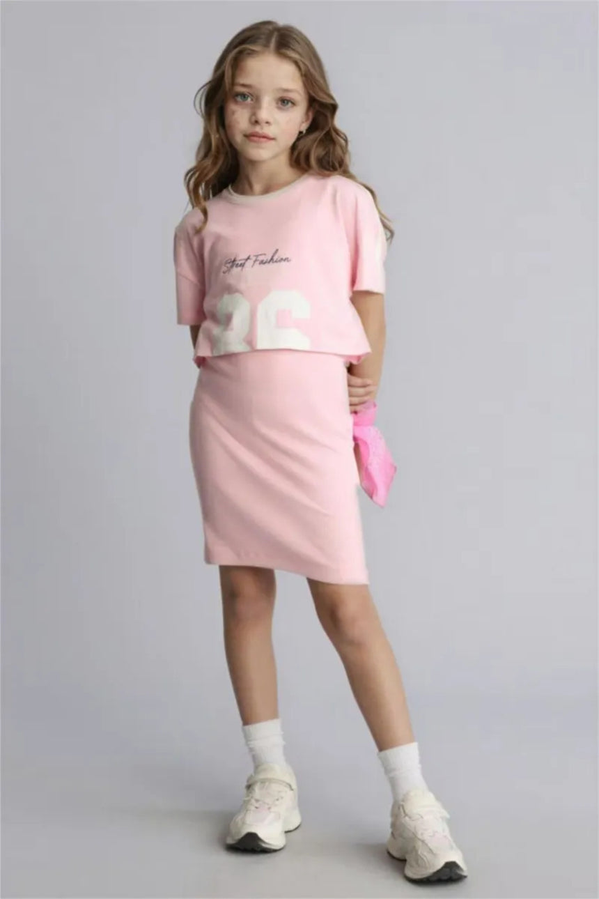 DeFacto D2339A8 Çocuk Elbise - Pembe