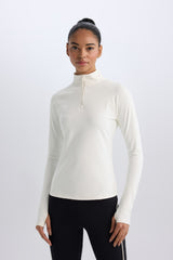 DeFacto Kadın Sweatshirt B0811AX - Ekru