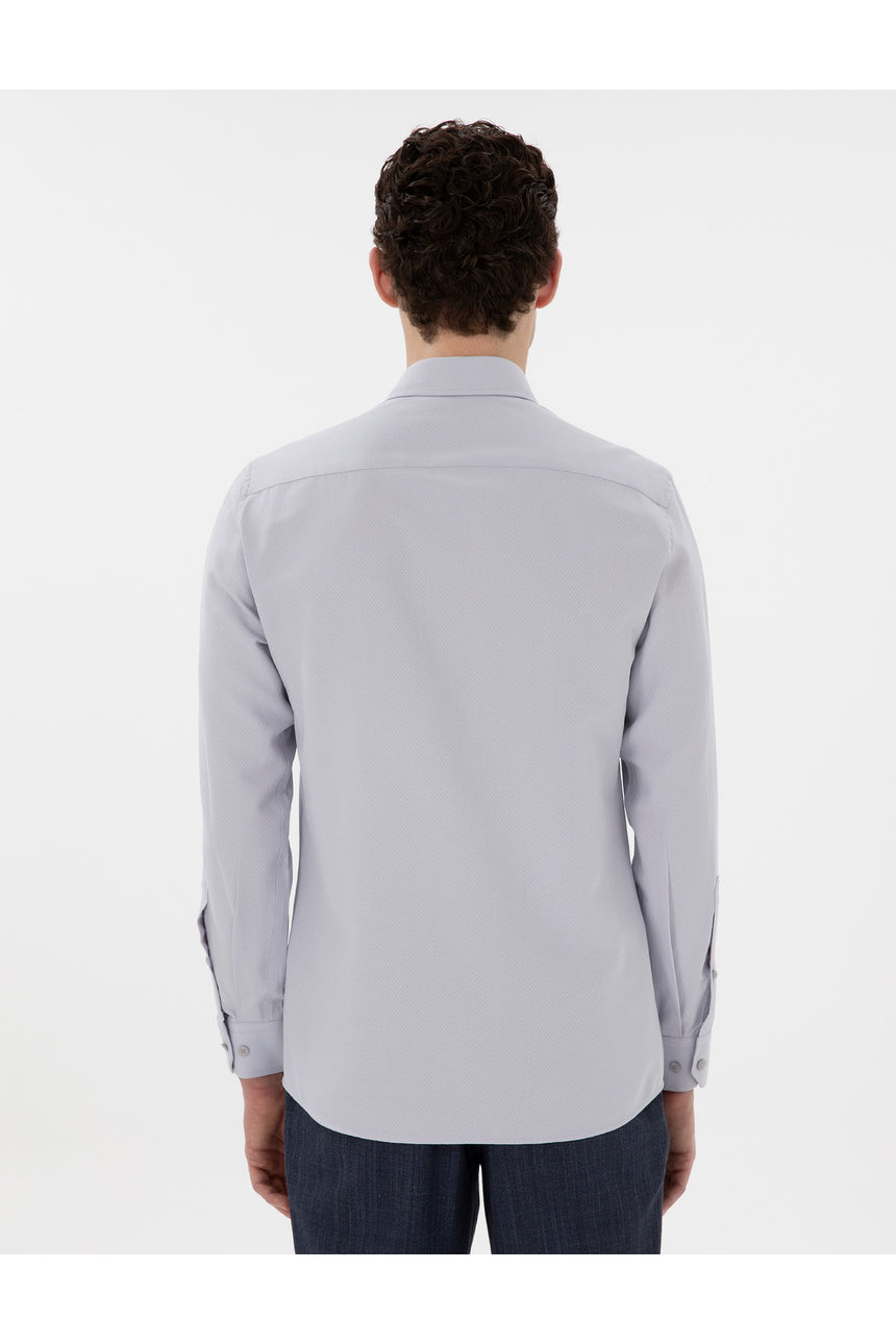 pierre cardin erkek dokuma gömlek 2126254 - Gri