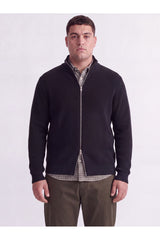 JACK&JONES PLUS JJEPERFECT KNIT FULL ZIP CARDIGAN SN PLS 12298714 - Siyah