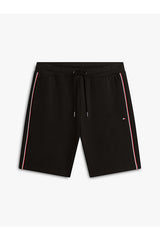 Tommy Hilfiger Erkek GLOBAL STRIPE SWEATSHORT MW0MW42883BDS - Siyah