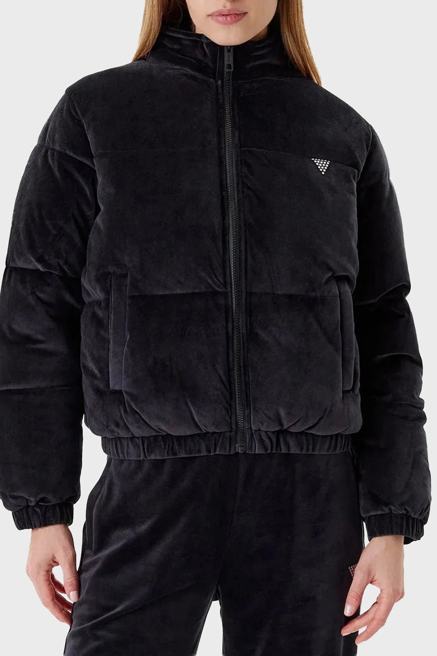 GUESS KADIN COUTURE PUFFER JACKE V4BL03K0232 - Siyah