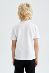 Defacto Çocuk Short Sleeve Polo T-Shirt K1689A6 - Beyaz
