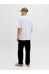 JACK&JONES JJEBARRON TEE SS O-NECK NOOS 12298906 - Beyaz
