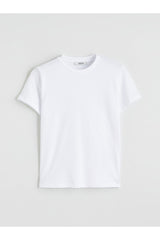 LC Waikiki Kadın Kısa Kollu T-Shirt S6H607F8 - Beyaz