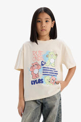 Defacto Çocuk Short Sleeve T-Shirt E0386A8 - Ekru