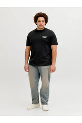 JACK&JONES JORNORREBRO TYPO TEE SS CN SN PLS 12288197 - Siyah